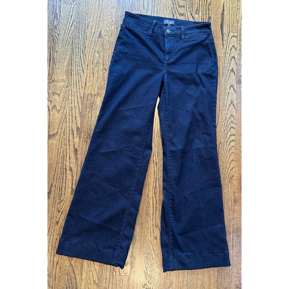 NYDJ Not Your Daughter's Jeans High Rise Straight Leg Dark Wash Stretch 4 2278 - Picture 1 of 7